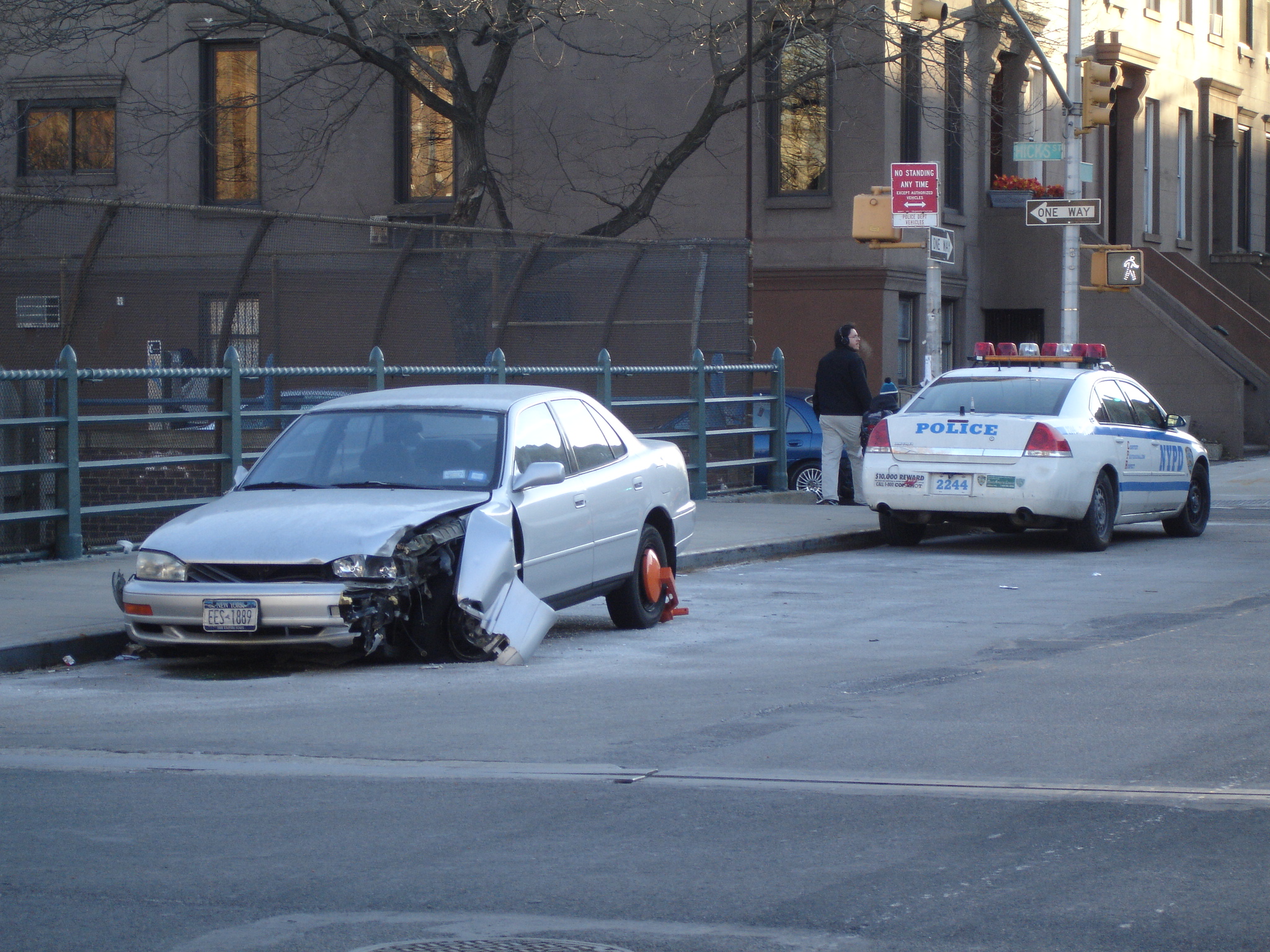 Abandoned cars can still be found around town