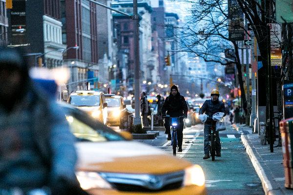 A blocked bike lane is dangerous